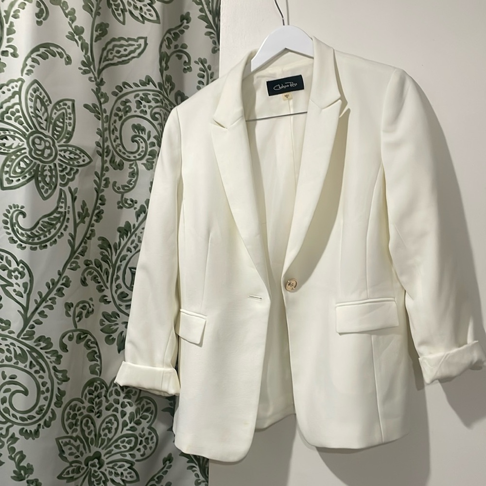 White Vintage Chelsea Rose Blazer